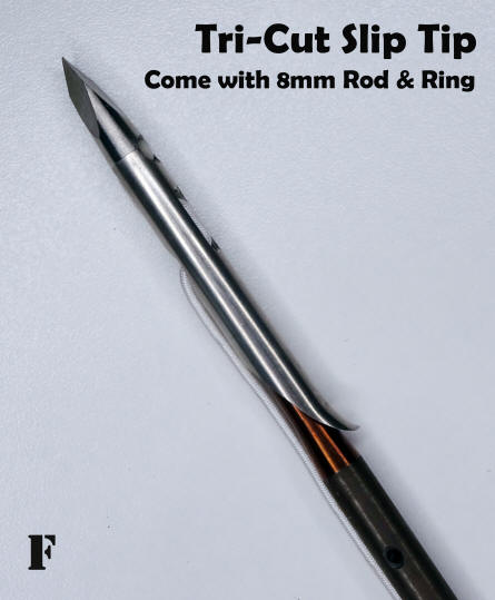 Carbon Hand Spear 8 Feet with 2 Tips