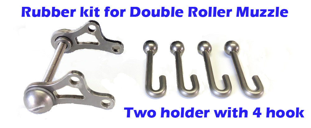 Rubber Anchor kit for Double Roller Muzzle fit Rob Allen Speargun