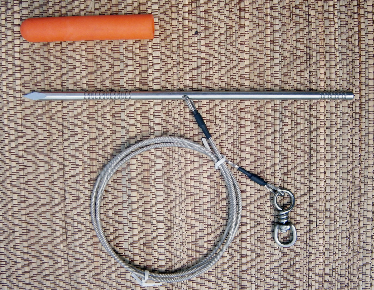 Spearfishing Compact Stainless Steel Fish Stringer Cable & 4.75 Rod