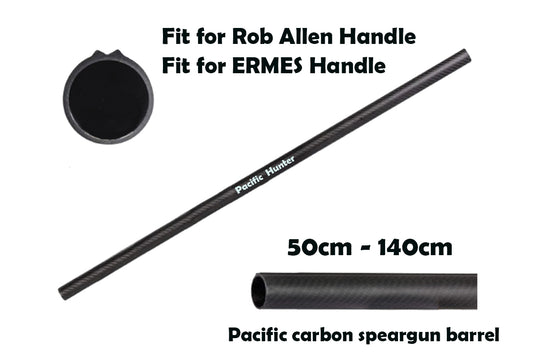 Pacific Carbon Fiber Rail Barrel Fit Rob Allen & ERMES speargun handle
