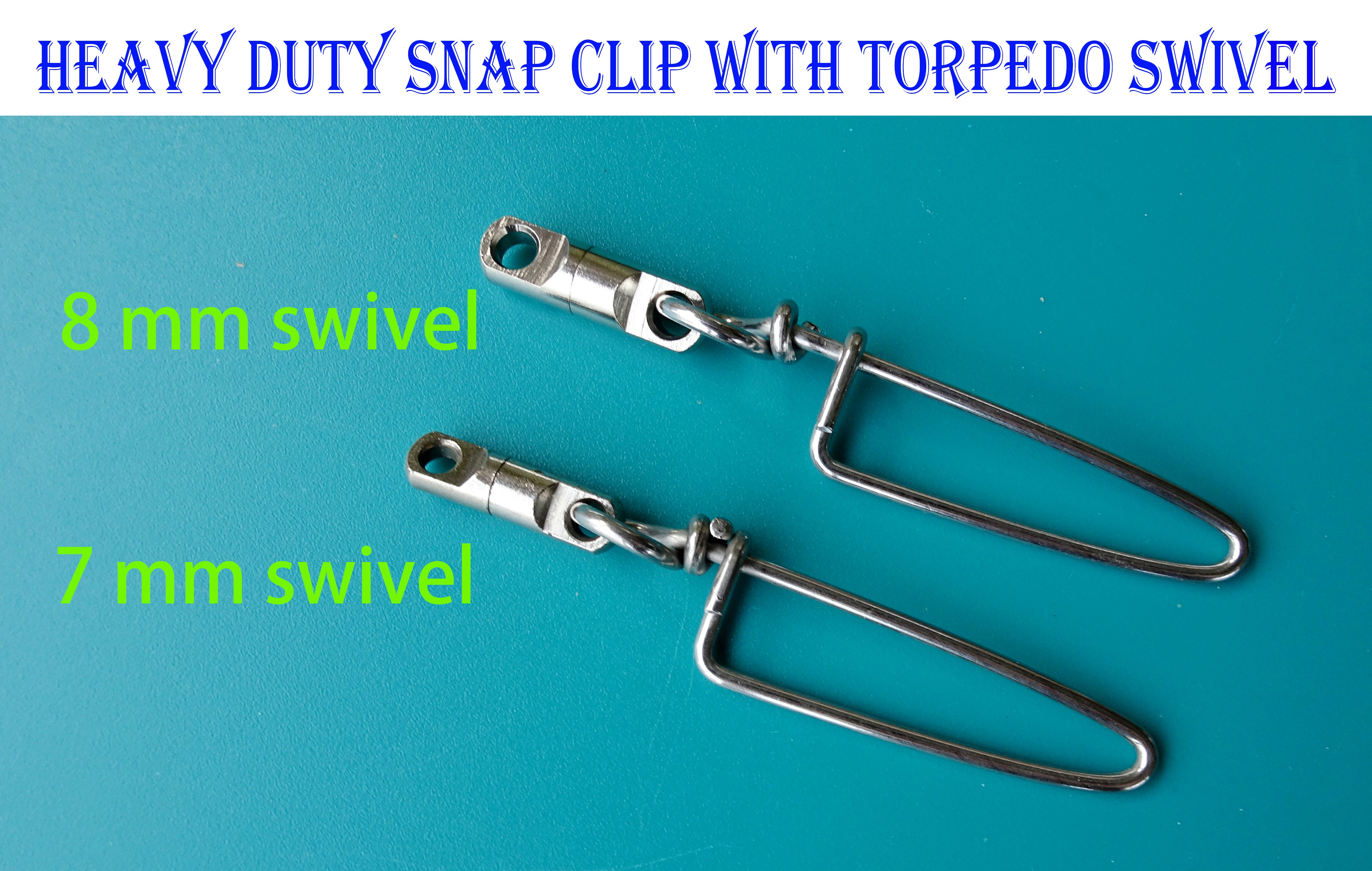 Salvimar Heavy Duty Snap Clip / Tuna Clip with swivel- 3.5 x 125mm